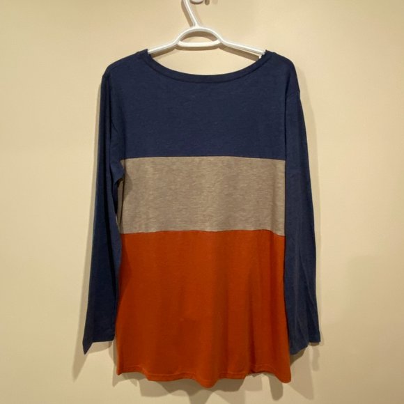 Onlypuff Long Sleeve Shirts Casual Side Twist Knot - Picture 2 of 2